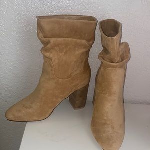 vici booties - DARBY HEELED SLOUCH BOOTIE - TOFFEE